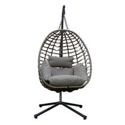 Gardenwize Chrysalis Hanging Egg Chair With Cushions - thumbnail 1
