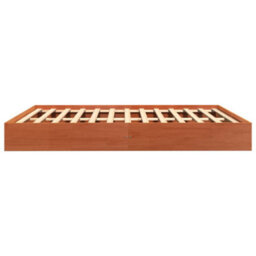 Berkfield Bed Frame Without Mattress Wax Brown 160X200 Cm Solid Wood Pine - thumbnail 5
