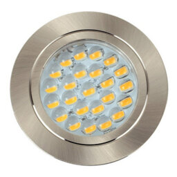 Valuelights Brushed Chrome 12V Led Caravan/boat/cabin Downlight 6000K Cool White - thumbnail 1