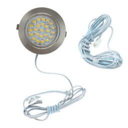Valuelights Brushed Chrome 12V Led Caravan/boat/cabin Downlight 6000K Cool White - thumbnail 2