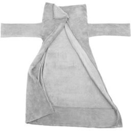 Tectake Blanket With Sleeves - Wearable Snuggle Throw With Arms 200 X 170 Cm - Grey - thumbnail 2