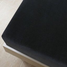 Walplus Jersey Fitted Sheet Black 140X200 Cm Cotton - thumbnail 4