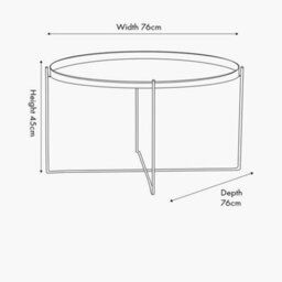 Pacific Lifestyle Voss Black Wood Veneer And Black Metal Coffee Table - thumbnail 2