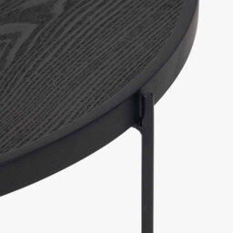 Pacific Lifestyle Voss Black Wood Veneer And Black Metal Coffee Table - thumbnail 5