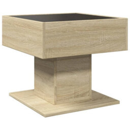 Berkfield Coffee Table With Led Sonoma Oak 50X50X45 Cm Engineered Wood - thumbnail 8