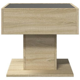 Berkfield Coffee Table With Led Sonoma Oak 50X50X45 Cm Engineered Wood - thumbnail 6