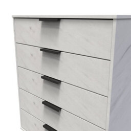 Fuji 5 Drawer Chest Of Drawers In Marble (Ready Assembled) - thumbnail 4