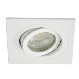 Plum&clay Lumiere White Effect Recessed Tiltable Square Led Downlight, Ip65 Fire Rated