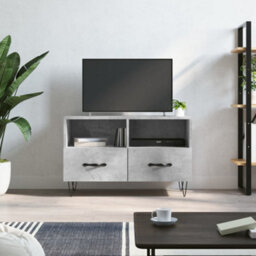 Berkfield Tv Cabinet Concrete Grey 80X36X50 Cm Engineered Wood - thumbnail 1