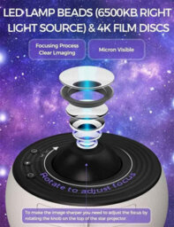 Galaxy Star Projector 13 In 1 Aurora Night Light For Bedroom - thumbnail 4