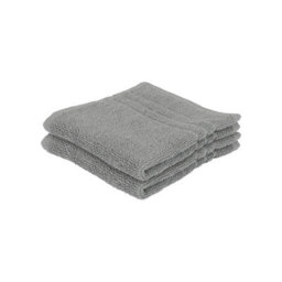 Nicola Spring Cotton Wash Cloths - 30Cm X 30Cm - Grey - Pack Of 2 - thumbnail 1