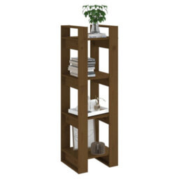Berkfield Book Cabinet/room Divider Honey Brown 41X35X125 Cm Solid Wood - thumbnail 5