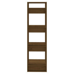 Berkfield Book Cabinet/room Divider Honey Brown 41X35X125 Cm Solid Wood - thumbnail 4