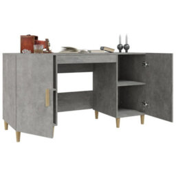 Vidaxl Desk Concrete Grey 140X50X75 Cm Engineered Wood - thumbnail 5