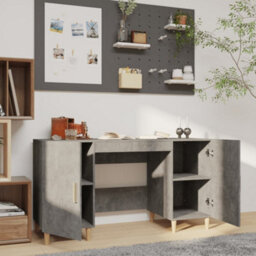 Vidaxl Desk Concrete Grey 140X50X75 Cm Engineered Wood - thumbnail 3