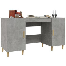 Vidaxl Desk Concrete Grey 140X50X75 Cm Engineered Wood - thumbnail 4