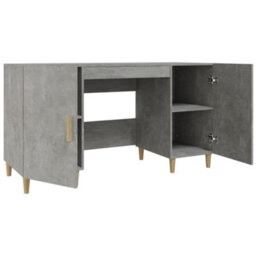 Vidaxl Desk Concrete Grey 140X50X75 Cm Engineered Wood - thumbnail 7