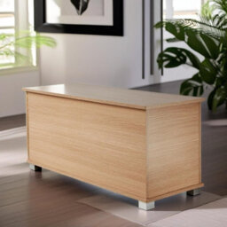 Rafaelo Mobilia Ottoman Storage Blanket Box Oak - thumbnail 3
