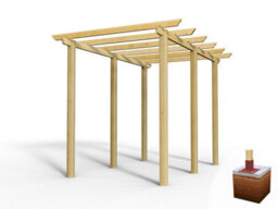 Edecks Royal Walkway Wooden Garden Pergola (W 2400mm X D 3600mm) With Steel Spikes (2.1M) - thumbnail 4