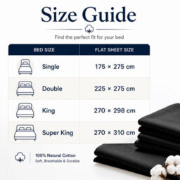 Moonlight Bedding 100% Cotton Hotel Quality Flat Bed Sheet, Top Sheet For Guest House, Spa & Airbnb (Black,single, 175X275 Cm) - thumbnail 7