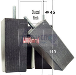 L&F 4X Replacement Furniture Legs Solid Wood 110mm High Sofas Chairs Settee Cabinets Legs M8 Tsp2055 - thumbnail 1