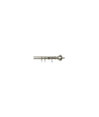 25-28mm Vienna End Metal Curtain Pole Set - Satin Silver - image 1