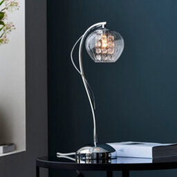 Luminosa Lighting Luminosa Mesmer Complete Table Lamp, Chrome Plate With Glass, Glass Beads - thumbnail 4
