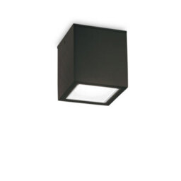 Ideal Lux Luminosa Techo Outdoor Large Surface Mounted Downlight Black Ip54, Gu10