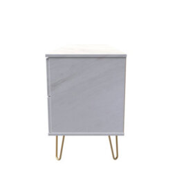 Fuji 2 Drawer 2 Door Wide Sideboard In Marble (Ready Assembled) - thumbnail 2