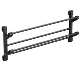 65Cm 2 Tier Wall Mount Shoe Rack Bathroom Slipper Storage Shelf - thumbnail 1