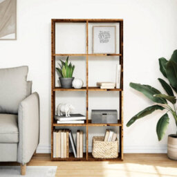 Walplus Room Divider Bookcase Old Wood 69.5X29X137.5 Cm Engineered Wood - thumbnail 3