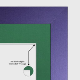 AK Frames 20X16 Purple Sleek Multi Photo Frame With Emerald Mount - Holds 9 Apertures (2X) 7X5, (7X) 6X4 Photos - thumbnail 7