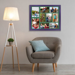 AK Frames 20X16 Purple Sleek Multi Photo Frame With Emerald Mount - Holds 9 Apertures (2X) 7X5, (7X) 6X4 Photos - thumbnail 3