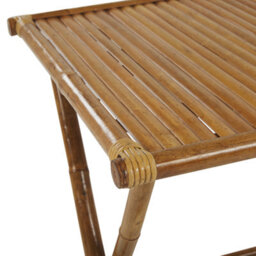 Beliani Foldable Bistro Table 70 X 70 Cm Natural Wood Indoor Outdoor - thumbnail 3