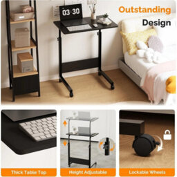 Laptop Stand Side Table Height Adjustable Mobile Computer Desk Study - thumbnail 5
