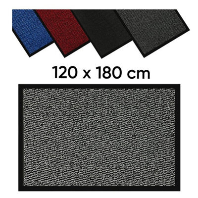 Barrier Mat 120 X 180 Cm Silver Anti-Slip Waterproof Door Mat - image 1