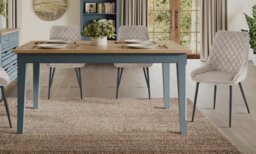 Baumhaus Signature Blue Extending Dining Table - thumbnail 3