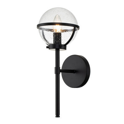 Luminosa Lighting Luminosa Hinkley Hollis Bathroom Wall Lamp Black, Ip44 - image 1