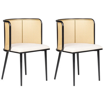 Beliani Set Of 2 Dining Chairs Kobuk Metal Black - image 1