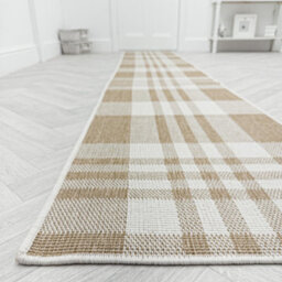 Chequered Indoor/outdoor Hallway Runner Rug - Durable, Reversible & Hardwearing Carpet For Home Or Garden - thumbnail 9