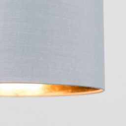 Valuelights Reni Warm Grey & Gold Inner Drum Ceiling Lamp Shade (D)25Cm - thumbnail 3