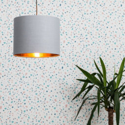 Valuelights Reni Warm Grey & Gold Inner Drum Ceiling Lamp Shade (D)25Cm - thumbnail 5
