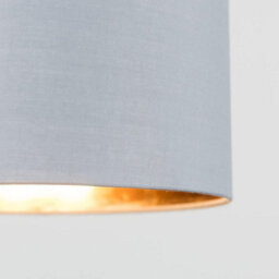 Valuelights Reni Warm Grey & Gold Inner Drum Ceiling Lamp Shade (D)25Cm - thumbnail 4