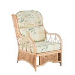 Alfresia Conservatory Furniture Cushion In Cotton With Thick Foam Filling, Low Back, Harrogate Natural, 65(H)Cm X54(W)Cm X63(D)Cm