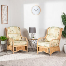 Alfresia Conservatory Furniture Cushion In Cotton With Thick Foam Filling, Low Back, Harrogate Natural, 65(H)Cm X54(W)Cm X63(D)Cm - thumbnail 2