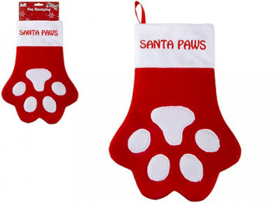 PMS Felt Paw Shaped Pet Christmas Stocking - image 1