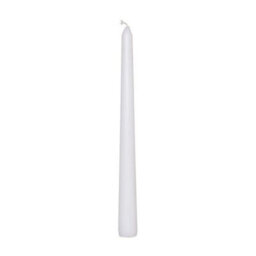 Price's 50 Tapered White Household Dinner Candles Prices Wax Candles 8H Burn Time 24Cm - thumbnail 3