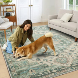 Ameha Ember Cashmere Rug 160 X 230 Cm Large Area Bedroom Modern Living Room Carpet Hallway Indoor/outdoor Non  Slip Rugs - thumbnail 2