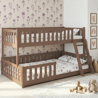 Arte Nicea Milk Chocolate Wooden Bunk Bed 90/120 X 200Cm - Foam Bonnell Mattresses - image 1