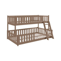 Arte Nicea Milk Chocolate Wooden Bunk Bed 90/120 X 200Cm - Foam Bonnell Mattresses - thumbnail 2